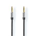 CAGL21250BK10 Stereo-audiokabel | 2,5 mm male | 3,5 mm male | verguld | 1.00 m | rond | label