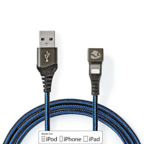 GCTB39300AL10 Usb-kabel | usb 2.0 | apple lightning 8-pins | usb-a male | 12 w | 480 mbps | vernikkeld | 1.00 m | 