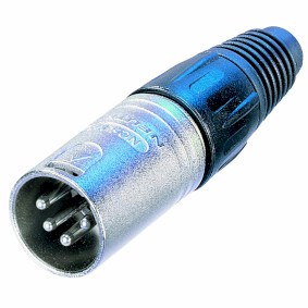 NTR-NC4MX 4-polige mannelijke kabelconnector met nikkelen behuizing en zilveren contacten