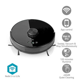 WIFIVCL001CBK Smartlife robotstofzuiger | laser navigatie | wi-fi | capaciteit opvangreservoir: 0.6 l | automatisc