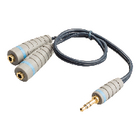 BAL3200 Stereo audiokabel 3.5 mm male - 2x 3.5 mm female 0.20 m blauw