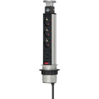 BN-1396200013 Tower power, 3-voudige tafelstekkerdoos (uitschuifbare stekkerdoos, 2-weg usb, 2m kabel, kan volledi