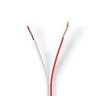 CABR1500WT1000 Speaker-kabel | 2 x 1.50 mm² | koper | 100.0 m | rond | pvc | wit | rol
