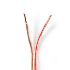 CABR4000TR250 Speaker-kabel | 2 x 4.00 mm² | koper | 25.0 m | rond | pvc | transparant | rol