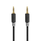 CABW22000AT05 Stereo-audiokabel | 3,5 mm male | 3,5 mm male | verguld | 0.50 m | rond | antraciet | window box