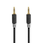 CABW22000AT30 Stereo-audiokabel | 3,5 mm male | 3,5 mm male | verguld | 3.00 m | rond | antraciet | window box