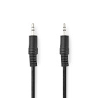 CAGB22000BK05 Stereo-audiokabel | 3,5 mm male | 3,5 mm male | vernikkeld | 0.50 m | rond | zwart | blister