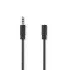 CAGB22050BK20 Stereo-audiokabel | 3,5 mm male | 3,5 mm female | vernikkeld | 2.00 m | rond | zwart | doos