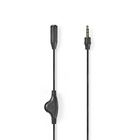 CAGB22090BK10 Stereo-audiokabel | 3,5 mm male | 3,5 mm female | vernikkeld | 1.00 m | rond | doos