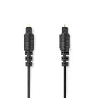 CAGL25000BK100 Optische audiokabel | toslink male | toslink male | 10.0 m | rond | pvc | zwart | label