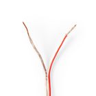 CAGW0750TR150 Speaker-kabel | 2 x 0.75 mm² | cca | 15.0 m | rond | pvc | transparant | folieverpakking