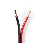 CAGW2500BK1000 Speaker-kabel | 2x 2.50 mm² | cca | 100.0 m | rond | pvc | rood / zwart | folieverpakking