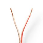 CAGW2500TR1000 Speaker-kabel | 2 x 2.50 mm² | cca | 100.0 m | rond | pvc | transparant | folieverpakking