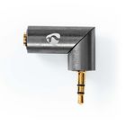 CATB22975GY Stereo-audioadapter | 3,5 mm male | 3,5 mm female | verguld | recht | metaal | goud / gun metal grij
