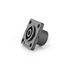 CAVC16902BK Speaker-connector | recht | female | vernikkeld | soldeer | abs | zwart | 25 stuks | polybag