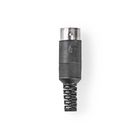 CAVC20903BK Din-connector | recht | male | vernikkeld | twist-on | diameter kabelinvoer: 6.0 mm | polyvinylchlor