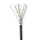 CCBG8594BK100S Netwerk kabel rol | cat6 | solid | s/ftp | cca | 100.0 m | buitenshuis | rond | pe | zwart | gift bo