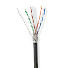 CCBG8594BK100S Netwerk kabel rol | cat6 | solid | s/ftp | cca | 100.0 m | buitenshuis | rond | pe | zwart | trekdoo