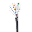 CCBG8598BK100S Netwerk kabel rol | cat6 | solid | s/ftp | koper | 100.0 m | buitenshuis | rond | pe | zwart | gift 