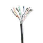 CCBG8599BK100S Netwerk kabel rol | cat7 | solid | s/ftp | koper | 100.0 m | buitenshuis | rond | pe | zwart | gift 