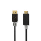 CCBW37100AT20 Displayport-kabel | displayport male | hdmi™ connector | 4k@30hz | verguld | 2.00 m | rond | p