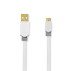 CCBW60500WT10 Usb-kabel | usb 2.0 | usb-a male | usb micro-b male | 480 mbps | verguld | 1.00 m | plat | pvc | wit