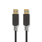 CCBW61000AT20 Usb-kabel | usb 3.2 gen 1 | usb-a male | usb-a male | 5 gbps | verguld | 2.00 m | rond | pvc | antra