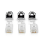 CCBW89355GY Rj45-connector | male | solid utp cat6 | recht | verguld | 10 stuks | pvc | grijs | doos