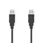 CCGB60000BK20 Usb-kabel | usb 2.0 | usb-a male | usb-a male | 480 mbps | vernikkeld | 2.00 m | rond | pvc | zwart 