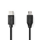 CCGB60750BK10 Usb-kabel | usb 2.0 | usb-c™ male | usb micro-b male | 60 w | 480 mbps | vernikkeld | 1.00 m |