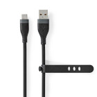 CCGB60800BK15 Usb-kabel | usb 2.0 | usb-a male | usb-c™ male | 15 w | 480 mbps | vernikkeld | 1.50 m | rond 