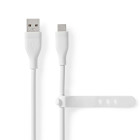 CCGB60800WT15 Usb-kabel | usb 2.0 | usb-a male | usb-c™ male | 15 w | 480 mbps | vernikkeld | 1.50 m | rond 