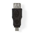 CCGB60901BK Usb micro-b adapter | usb 2.0 | usb micro-b male | usb-a female | 480 mbps | vernikkeld | pvc | zwar