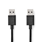 CCGB61000BK10 Usb-kabel | usb 3.2 gen 1 | usb-a male | usb-a male | 5 gbps | vernikkeld | 1.00 m | rond | pvc | zw