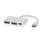 CCGB64785WT01 Usb-hub | 1x usb-c™ | 1x usb-c™ / 2x usb 2.0 a female | 3 poort(en) | usb gevoed