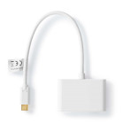 CCGB65960WT02 Usb multi-port adapter | 2-in-1 | usb 3.2 gen 1 | usb-c™ male | 2x usb-a | 1000 mbps | 0.20 m 