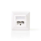 CCGB89150IV Netwerk wanddoos | inbouw | 2 poort(en) | cat5e | recht | female | goud verguld | abs | wit | doos
