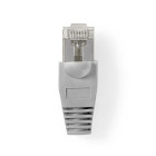 CCGB89350GY Rj45-connector | male | solid utp cat5 | recht | verguld | 10 stuks | pvc | grijs / transparant | do