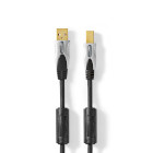 CCGC61100AT18 Usb-kabel | usb 2.0 | usb-a male | usb-b male | 2.5 w | 480 mbps | verguld | 1.80 m | rond | pvc | a