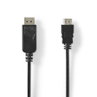 CCGL37101BK20 Displayport-kabel | displayport male | hdmi™ connector | 4k@30hz | vernikkeld | 2.00 m | rond 