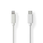 CCGL39650WT10 Lightning kabel | usb 2.0 | apple lightning 8-pins | usb-c™ male | 480 mbps | vernikkeld | 1.0