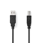 CCGL60100BK05 Usb-kabel | usb 2.0 | usb-a male | usb-b male | 10 w | 480 mbps | vernikkeld | 0.50 m | rond | pvc |