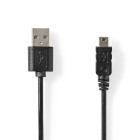 CCGL60301BK20 Usb-kabel | usb 2.0 | usb-a male | mini 5-pin male | 480 mbps | vernikkeld | 2.00 m | rond | pvc | z