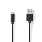 CCGL60500BK10 Usb-kabel | usb 2.0 | usb-a male | usb micro-b male | 10 w | 480 mbps | vernikkeld | 1.00 m | rond |