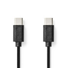 CCGL60700BK10 Usb-kabel | usb 2.0 | usb-c™ male | usb-c™ male | 60 w | 480 mbps | vernikkeld | 1.00 m 