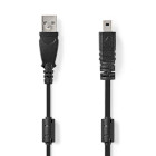 CCGL60810BK20 Usb-kabel | usb 2.0 | usb-a male | us-e6 8-pins male | 480 mbps | vernikkeld | 2.00 m | rond | pvc |