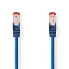 CCGL85221BU025 Cat6 netwerkkabel | rj45 male | rj45 male | s/ftp | 0.25 m | rond | lszh | blauw | label