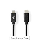 CCGP39650BK10 Lightning kabel | usb 2.0 | apple lightning 8-pins | usb-c™ male | 480 mbps | vernikkeld | 1.0