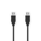 CCGP60000BK10 Usb-kabel | usb 2.0 | usb-a male | usb-a male | 480 mbps | vernikkeld | 1.00 m | rond | pvc | zwart 