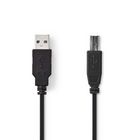 CCGP60100BK10 Usb-kabel | usb 2.0 | usb-a male | usb-b male | 10 w | 480 mbps | vernikkeld | 1.00 m | rond | pvc |